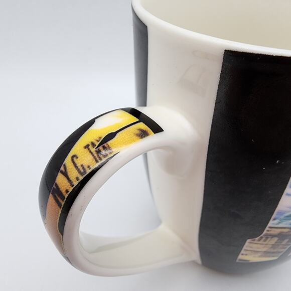 Vtg New York City Coffee Mug Cup 2 Pair Souvenir All For You Retro City Graphics - Picture 12 of 15